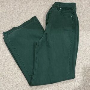 Ann Taylor Dark Green Wide Leg Pants NWOT